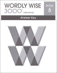 Answers for each lesson are included; Wordly Wise 3000 3rd Edition Key Book 6 Educators Publishing Service 9780838876329