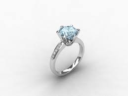 Aquamarine And Diamond Engagement Ring Vintage Engagement Etsy Aquamarine Engagement Ring Diamond Engagement Rings Solitaire Engagement Ring