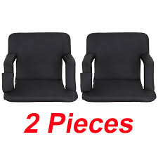 3.8 out of 5 stars 13 reviews. Zeny Set Of 2 Portable Stadium Seat Chair Reclining Seat Black Bleachers 5 Positions Walmart Com Walmart Com