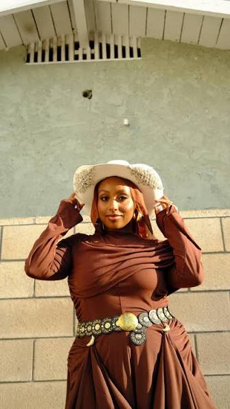Modest cowgirl?! 🤠 Pulled together this last-minute look for Cowboy Carter  show 1 with @lysbeautyofficial 💖 I got so many compliments, so I think it  was a success! , Dress @batulthecollection , Scarf ...