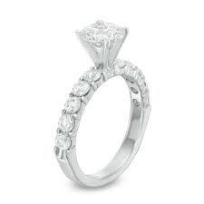 2 Ct T W Diamond Engagement Ring In 14k White Gold