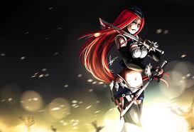 1920x1080 how to put league of legends wallpapers on computer backgrounds. Wallpaper League Of Legends Swords Redhead Girl Warriors Katarina