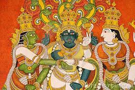 South Indian Temple Wall Mural Painting Indian Art Mural Painting Kerala Mural Painting