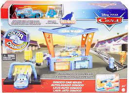 Disney pixar cars color changers stunt & splash red with lightning mcqueen nib. Buy Disney Pixar Cars Color Change Dinoco Car Wash Playset With Pitty And Exclusive Lightning Mcqueen Vehicle Interactive Water Play Toy For Kids Age 4 Years And Older Online In Vietnam B08j4h82w7
