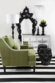 Black And White Combination Color A Splash Of Apple Green To A Fresh Black And White Room Is An Electrifying Color Combination Home Decor White Interior Home Decor Inspiration
