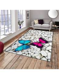 Mavi Pembe Kelebekli Tasli Dekoratif Modern Salon Genc Odasi Halisi Mavi Yesil Modern Pembe