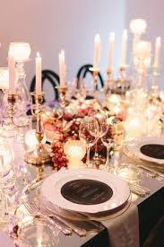 Luxurious Dinner Set Up Luxurious Glassware Clear Candles Stunning Set Up Amazing Art De La Table Mirro Elegant Dinner Clear Candles Dinner Party Candles