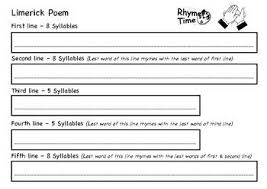 Limerick Poem Template Limerick Poem Poem Template Limerick