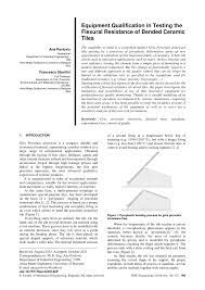 Some materials such as electronic chips break at low forces while other materials such as concrete have high flexural strength that require high capacity, often hydraulic, testing machines. Pdf Equipment Qualification In Testing The Flexural Resistance Of Bended Ceramic Tiles