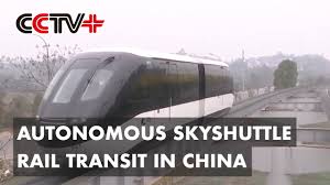 智能轨道快运系统/智轨) is a lidar guided articulated bus system for urban passenger transport. Autonomous Skyshuttle Rail Transit Put Into Operation In Chongqing Youtube