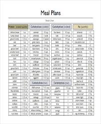 7 meal plan samples templates in pdf word