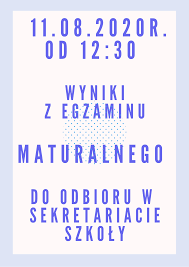 Egzamin maturalny zdało 74 proc. Odbior Wynikow Matur 2020 Zespol Szkol Im T Kosciuszki W Zarkach
