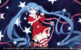 Vocaloid Hatsune Miku Santa 4k Wallpaper Hatsune Miku Hatsune Miku