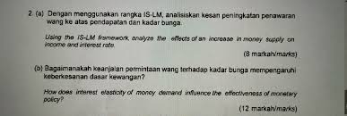 Kuantitatif dasar kewangan terhadap objektif kestabilan harga. Solved 2 A Dengan Menggunakan Rangka Is Lm Analisiska Chegg Com
