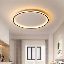 And an indoor ceiling fan with light can be used as alternative illumination. Niuyao Ceiling Light Aluminum Acrylic Disc Shade Led Lamp Black Modern Nordic Style Flush Mount Lighting Fixture Contemporary Indoor Decoration 16 Remote Control Stepless Dimming Amazon Com