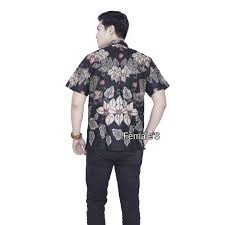 Jual Atasan Batik Couple Modern Dara/Hem Batik Pria/Blouse Batik  Wanita/Baju Kerja/S-M-L-XL-XXL-3XL-4XL-5XL