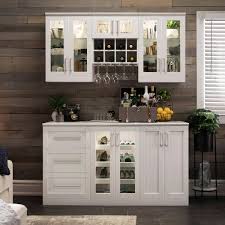 home wine bar cabinet 7 piece set with
