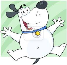 Courage must figure out a way to get to. Gluckliche Weisse Fat Dog Cartoon Character Jumping Fototapete Fototapeten Hunde Treu Kragen Myloview De