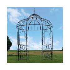 Accessoires mobilier de jardin accessoire pergola et tonnelle. Chemin De Campagne Grande Tonnelle Gloriette Pergola En Fer Kiosque De Jardin O215 Cm Pergolas Et Tonnelles Rue Du Commerce