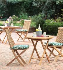 Grand patio balcony set, bistro set 3 pieces, 2 chairs and 1 table, premium steel, easy to fold, folding table chairs for balcony,yard, garden (blue) 4.7 out of 5 stars 2,402 £95.11 £ 95. Plantation Grown Solid Teak Outdoor Folding Bistro Set Round Table And 2 Side Chairs Plowhearth
