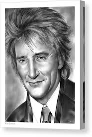 Rod Stewart Canvas Print by Greg Joens