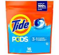 Tide Pods Ocean Mist Laundry Detergent Pods, 16 ct