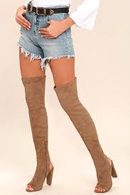 This product is excluded from all promotional discounts and offers. Steve Madden Kimmi Boots Camel Suede Boots Peep Toe Thigh High Boots Otk Boots 129 00 Lulus