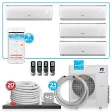 These compact systems won't take up valuable floor space, and notably, allow you to control the temperature from room to room. 5 Mini Split Air Conditioners Heating Venting Cooling The Home Depot