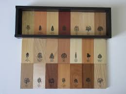 Kurt Naef Professional Wood Species Kit With Case Each Wood Sample Contains A Sketch Of The Particular Tree Along Wit Wood Sample Displaying Collections Wood