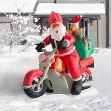 Christmas Inflatable Santa Claus Driving Motorcycle Decoration Christmas Inflatables Blow Up Christmas Decorations Outdoor Holiday Decor