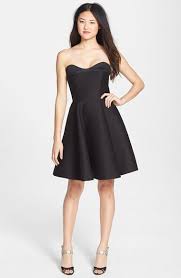 Halston Heritage Strapless Fit Flare Dress Nordstrom Dresses Fit Flare Dress Black Strapless Dress