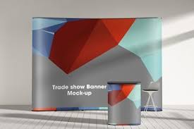 Simple exhibition stand mockup made easy to customize via photoshop smart objects and layer effects. Trade Show Display Booth Mock Up Vol Psd Mockup Top Templates Mockups Free