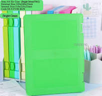 A4 Size Green Color Big Volume File Wallet With Plastic Buckle And Handle  File Folder/Organizer Wholesale Stationery School And Office Supplies