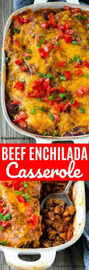 What to serve with the best beef enchiladas recipe. Beef Enchilada Casserole A Crowd Pleaser Spend With Pennies