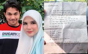 Alhamdulillah Dah Jadi Isteri Sekarang Saharul Ridzwan Dedah Surat Cinta Ditulis Isteri Tahun 2014 Artikel Gempak