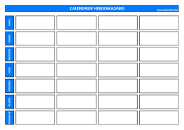 Menu semaine vierge a imprimer gratuitement planning des. Semainier A Imprimer Calendrier Best