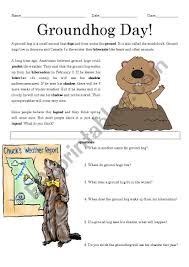 They say knowledge is power and that love makes the world go round, so why not a round of valentine's day trivia at your next zoom party? Groundhog Day Reading Comprehension Esl Worksheet By Mrsemi