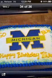 Michigan Wolverines Cake It Even Says His Name Wolverine Cake Michigan Gear Trunk Party