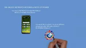 This article will reveal how a motorola moto g7 device can be unlocked free via an imei number. Sim Unlock Metropcs Moto G7 Power Xt1955 5 For All Networks Youtube