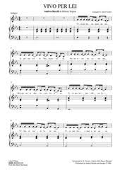 Thumbnail Of First Page Of Vivo Per Lei Piano Sheet Music Pdf By Andrea Bocelli Laura Pausini Piano Sheet Piano Sheet Music Pdf Piano Sheet Music Free