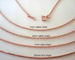 Rose gold over silver 1.2 mm round cable chain necklace (16, 18, 20, 22, 24 or 30 inch) 4.5 out of 5 stars. Rose Gold Chain Etsy
