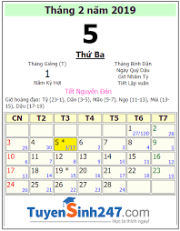 Ngày kỷ tỵ tháng mậu dần năm canh tý. Táº¿t 2019 Vao Ngay Máº¥y DÆ°Æ¡ng Lá»‹ch