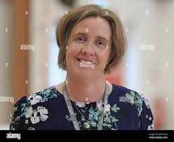 Principle Amanda McNamee at Lagan College, Belfast as A-level students  receive their results. Picture date: Thursday August 17, 2023 Stock Photo