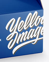 Glossy Paper Box Mockup In Box Mockups On Yellow Images Object Mockups