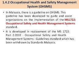 Haji rosli bin hussin executive director niosh, malaysia. Occupational Safety And Health Bwu 10302 Chapter 1