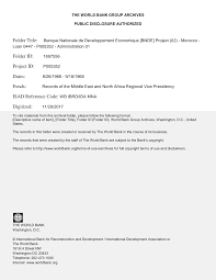 Http Pubdocs Worldbank Org En 133791528921880260 Wbg Archives 1697556 Pdf