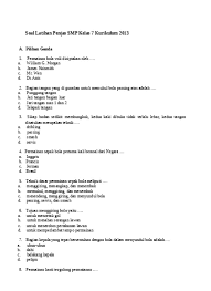 Check spelling or type a new query. Soal Latihan Penjas Smp Kelas 7 Kurikulu