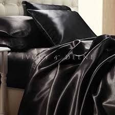 Enjoy fast delivery, best quality and cheap price. Luxury Black Satin Sheet Set Ivory Deene Free Shipping Silk Bedding Satin Bedding Satin Sheets
