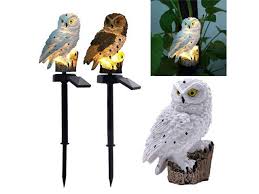 1pcs Owl Solar Light Fake Owl Night On And Sunrise Off Waterproof Outdoor Solar Powered Led Path Lawn Yard Garden Landscape Lamps Newegg Com