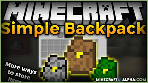 Yeah, i'm thinking that these backpacks would be like the ones on . Minecraft Simple Backpack Mod 1 17 1 More Ways To Store Items Minecraft Alpha